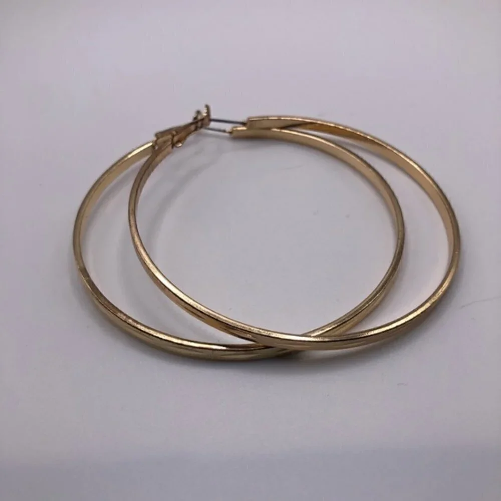Boutique Gold‎ Big Hoop Earrings 3”